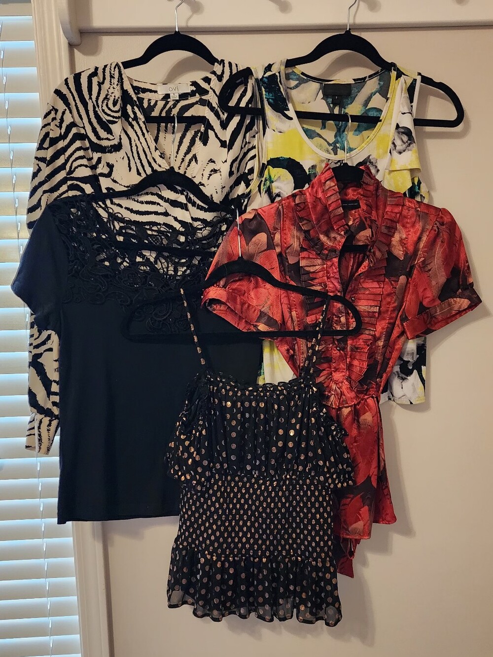 Lot of 5 Venus, Ovi, NY&Co Blouses Size Small, Gently Used